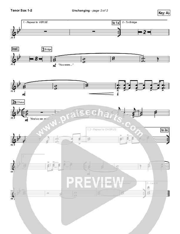Unchanging Tenor Sax 1/2 (Chris Tomlin)