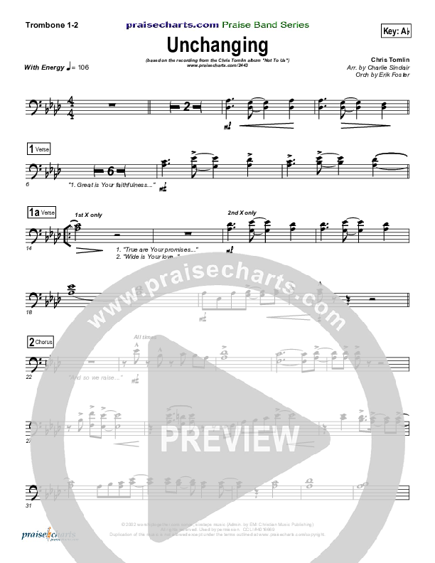 Unchanging Trombone 1/2 (Chris Tomlin)