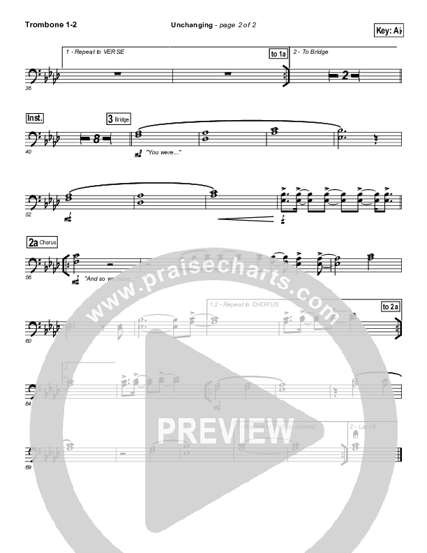 Unchanging Trombone 1/2 (Chris Tomlin)