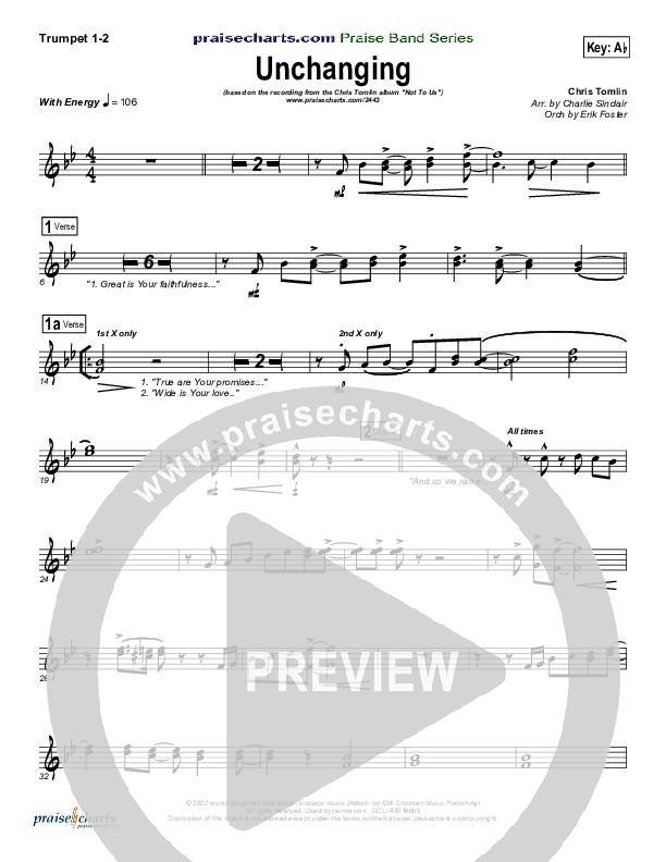 Unchanging Trumpet 1,2 (Chris Tomlin)