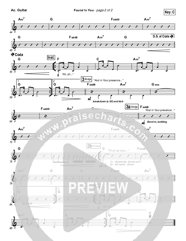 Found In You Acoustic Guitar (Vertical Worship)