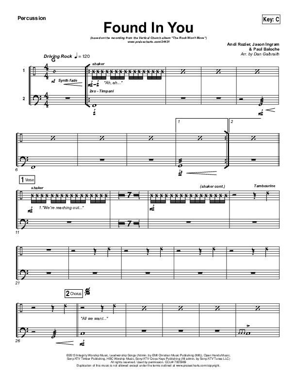 Found In You Percussion (Vertical Worship)