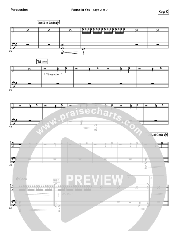 Found In You Percussion (Vertical Worship)