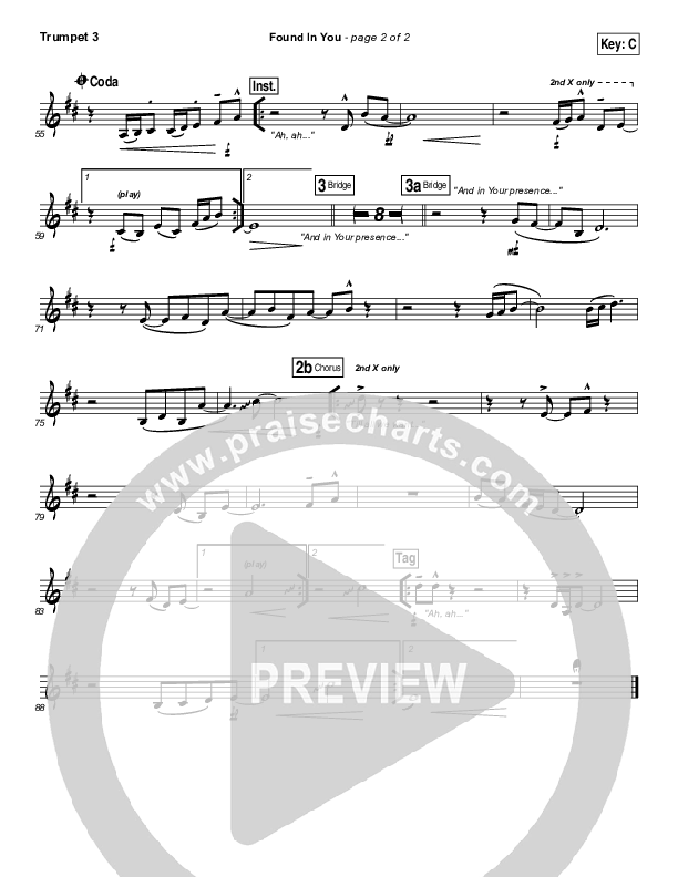 Found In You Trumpet 3 (Vertical Worship)