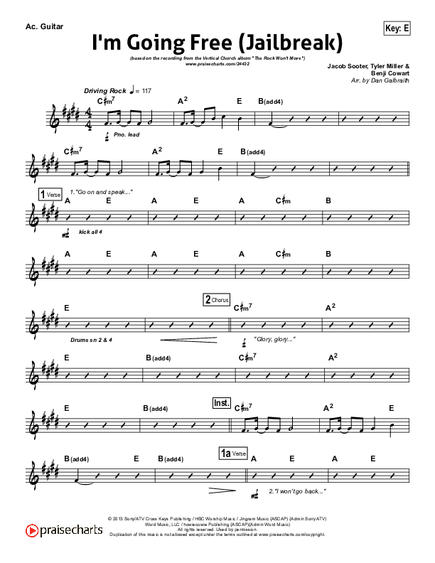I'm Going Free (Jailbreak) Acoustic Guitar (Vertical Worship)