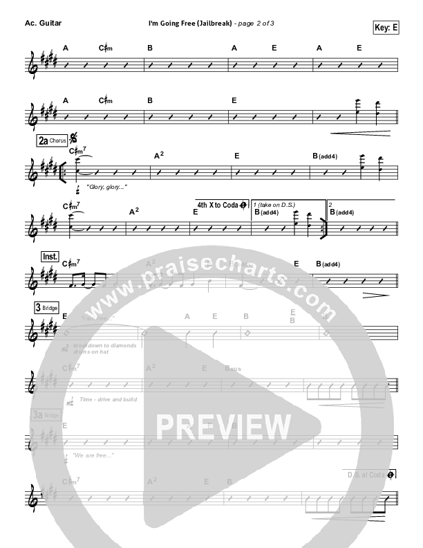 I'm Going Free (Jailbreak) Acoustic Guitar (Vertical Worship)