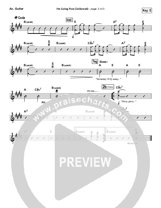 I'm Going Free (Jailbreak) Acoustic Guitar (Vertical Worship)