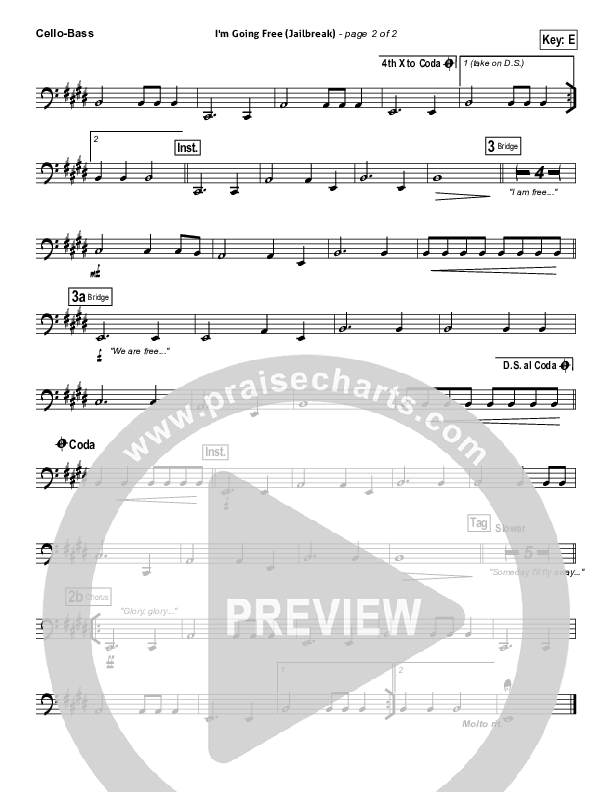 I'm Going Free (Jailbreak) Cello/Bass (Vertical Worship)