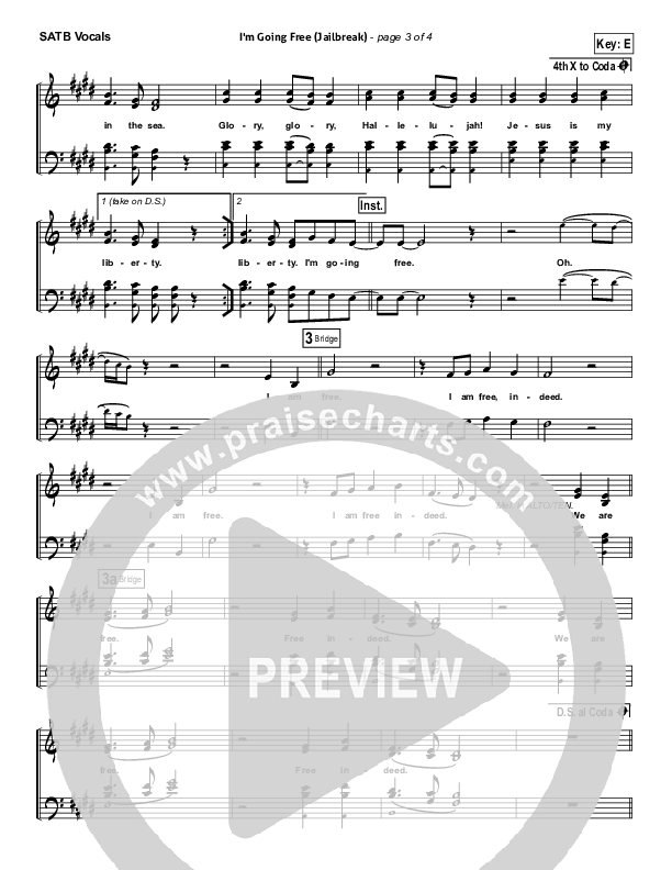 I'm Going Free (Jailbreak) Choir Sheet (SATB) (Vertical Worship)