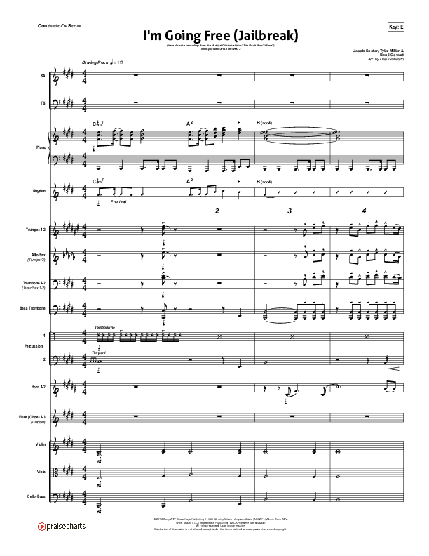 I'm Going Free (Jailbreak) Conductor's Score (Vertical Worship)