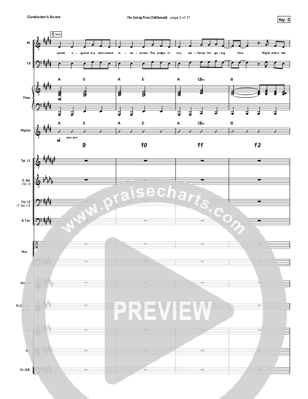 I'm Going Free (Jailbreak) Conductor's Score (Vertical Worship)