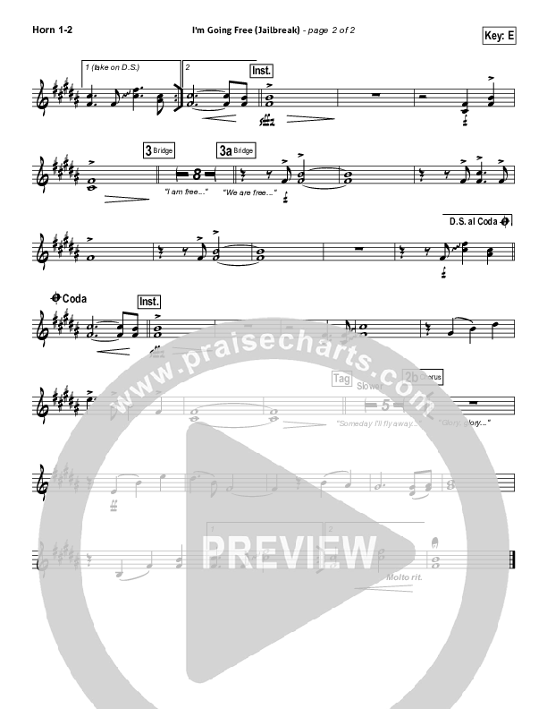 I'm Going Free (Jailbreak) Brass Pack (Vertical Worship)