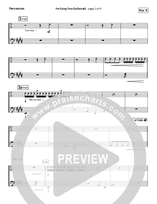 I'm Going Free (Jailbreak) Percussion (Vertical Worship)