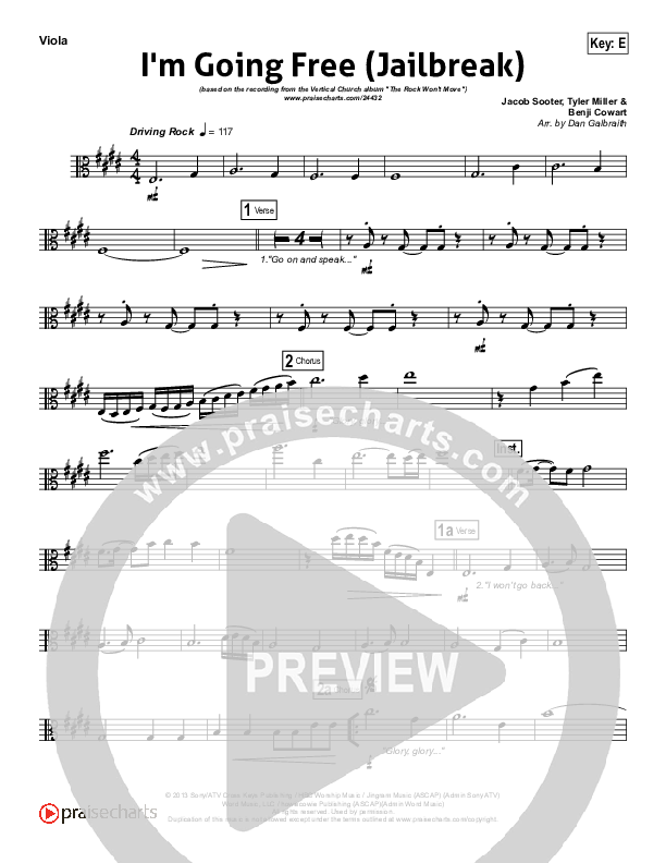 I'm Going Free (Jailbreak) Viola (Vertical Worship)