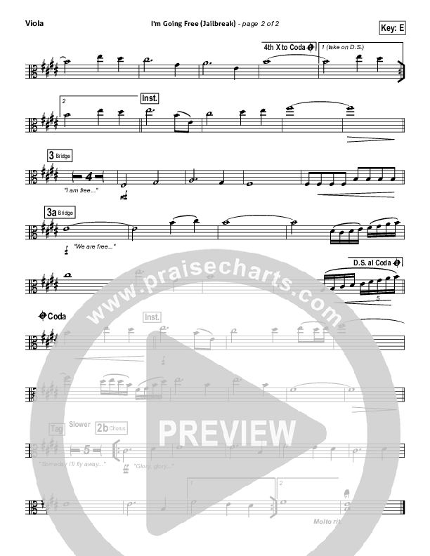 I'm Going Free (Jailbreak) Viola (Vertical Worship)