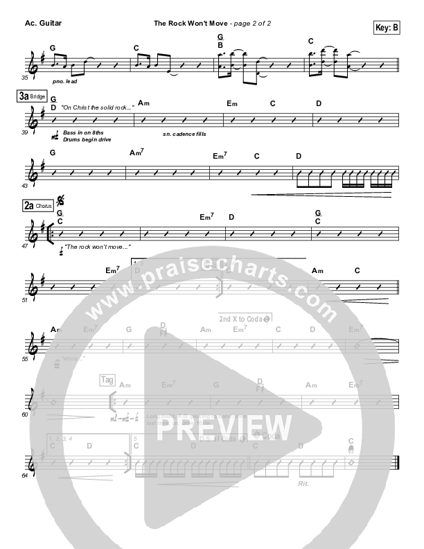 The Rock Won't Move Acoustic Guitar (Vertical Worship)