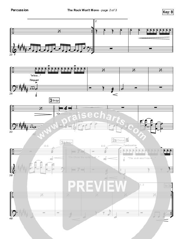 The Rock Won't Move Percussion (Vertical Worship)