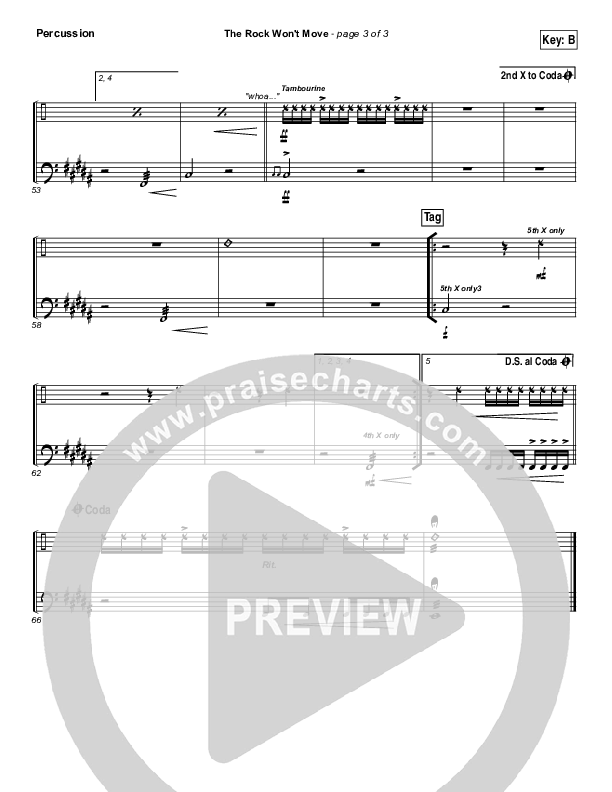 The Rock Won't Move Percussion (Vertical Worship)