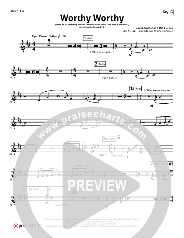 Worthy Worthy Brass Pack (Vertical Worship)