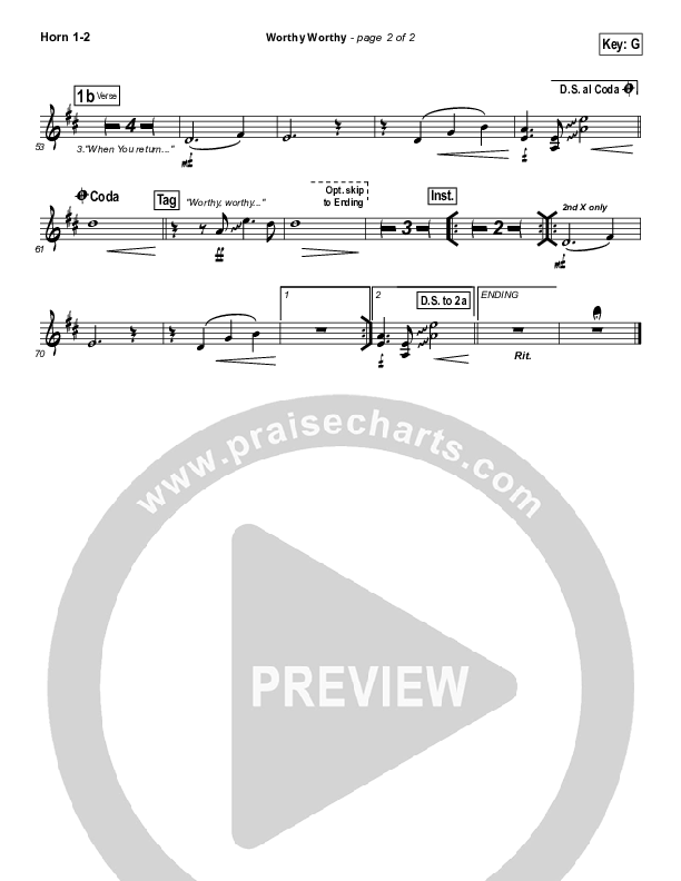 Worthy Worthy Brass Pack (Vertical Worship)