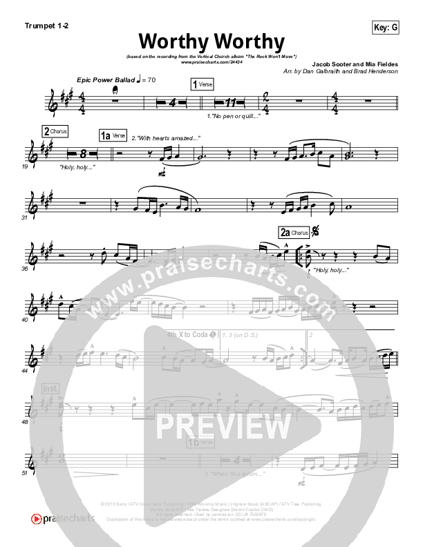 Worthy Worthy Brass Pack (Vertical Worship)