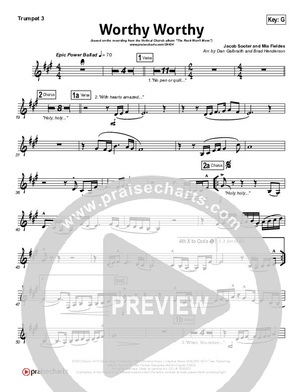 Worthy Worthy Trumpet 3 (Vertical Worship)