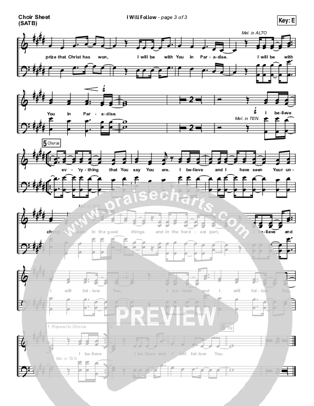 I Will Follow Choir Vocals (SATB) (Vertical Worship)