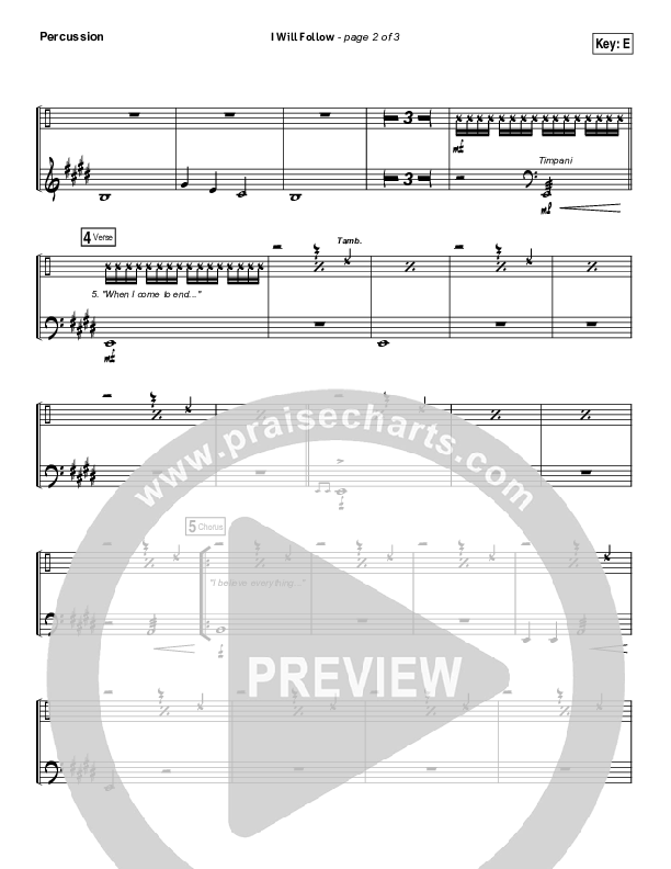 I Will Follow Percussion (Vertical Worship)