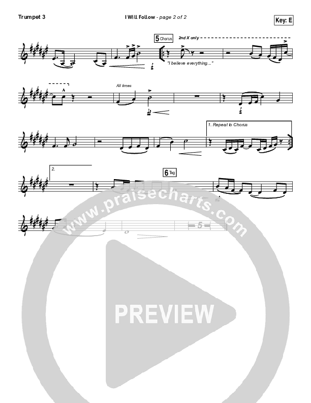 I Will Follow Trumpet 3 (Vertical Worship)