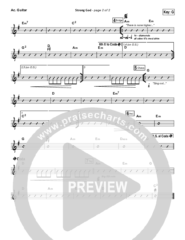 Strong God Acoustic Guitar (Vertical Worship)