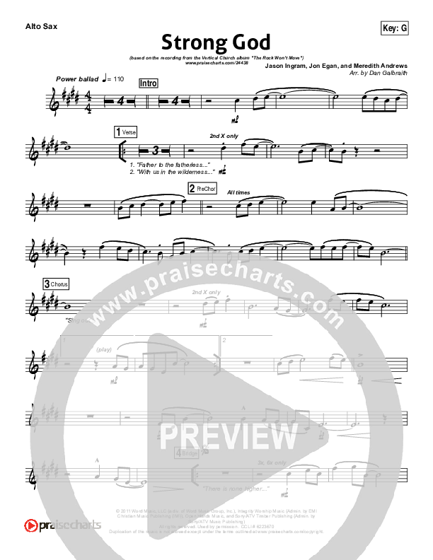 Strong God Alto Sax (Vertical Worship)