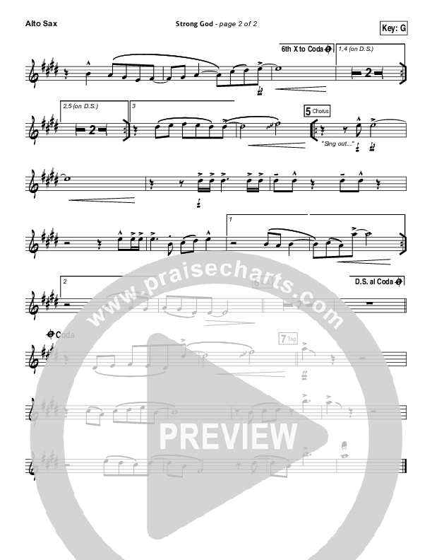 Strong God Alto Sax (Vertical Worship)