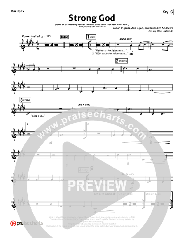 Strong God Bari Sax (Vertical Worship)