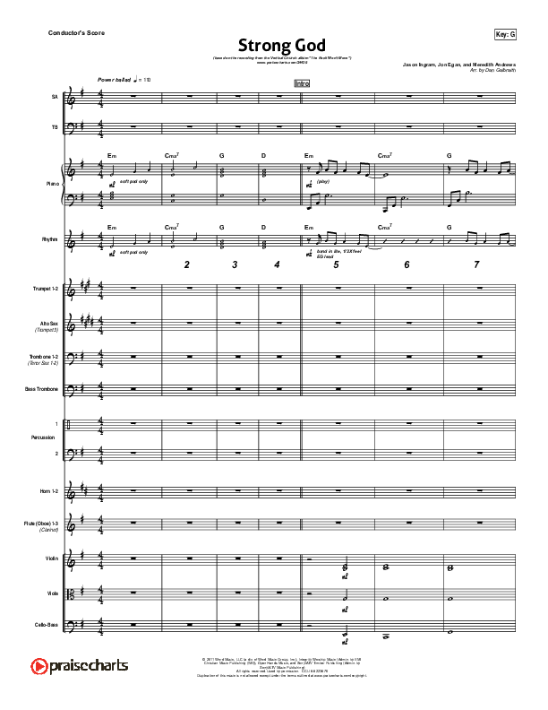 Strong God Conductor's Score (Vertical Worship)