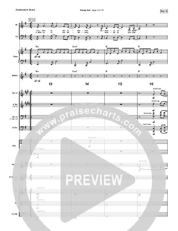 Strong God Conductor's Score (Vertical Worship)