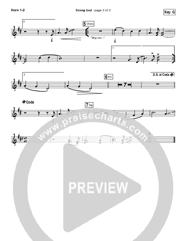 Strong God French Horn 1/2 (Vertical Worship)