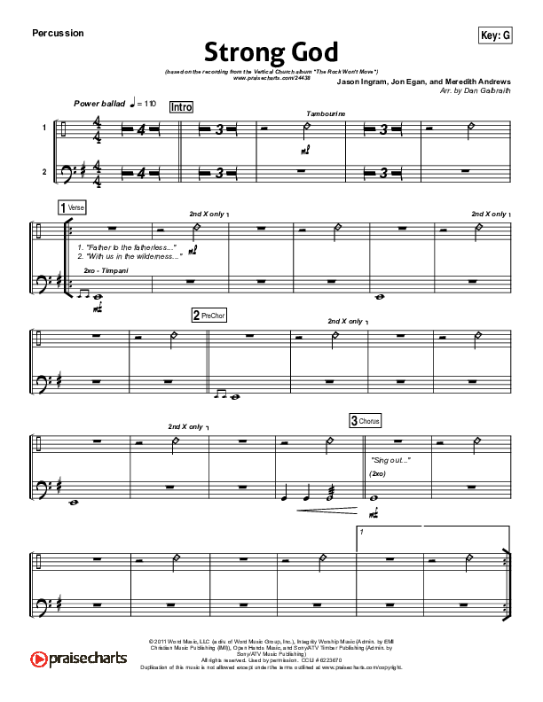 Strong God Percussion (Vertical Worship)