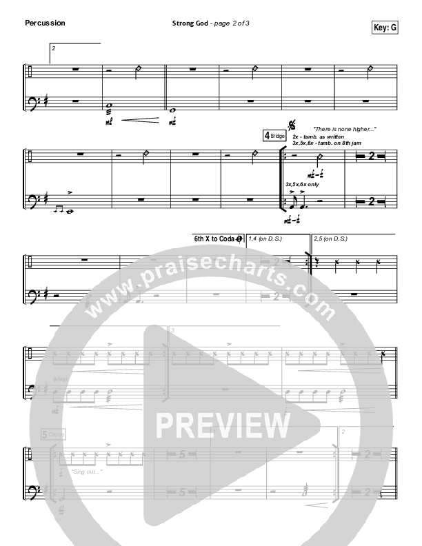 Strong God Percussion (Vertical Worship)