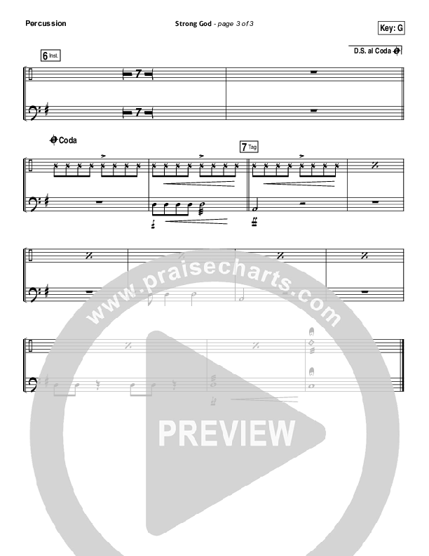 Strong God Percussion (Vertical Worship)