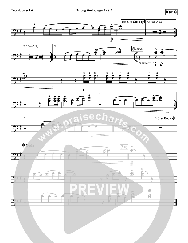 Strong God Trombone 1/2 (Vertical Worship)
