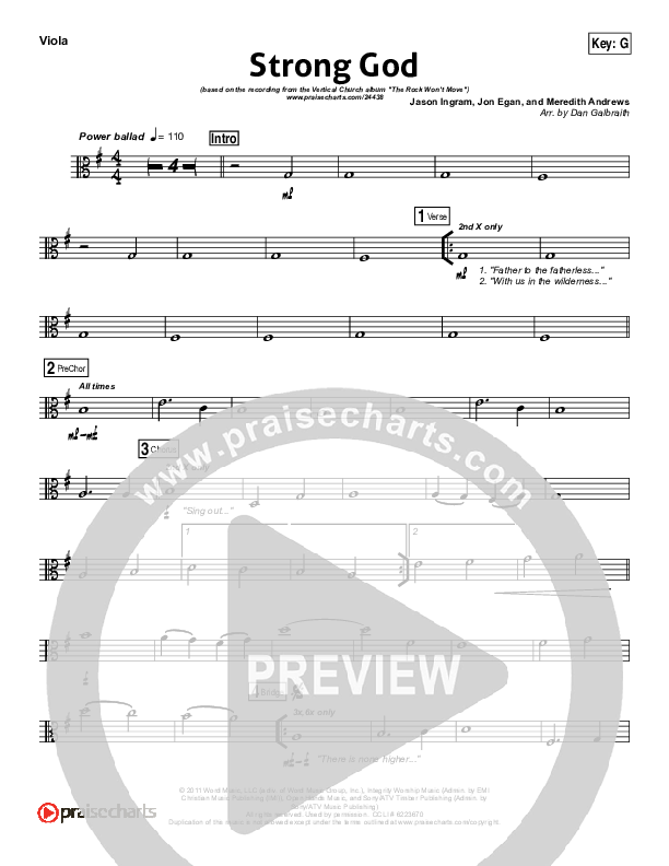 Strong God Viola (Vertical Worship)