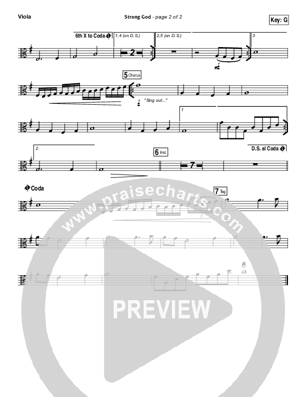 Strong God Viola (Vertical Worship)