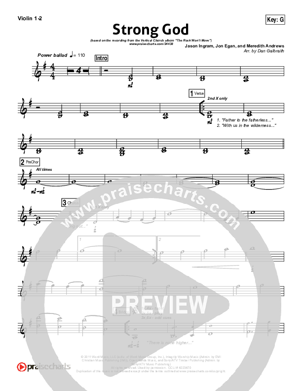 Strong God Violin 1/2 (Vertical Worship)