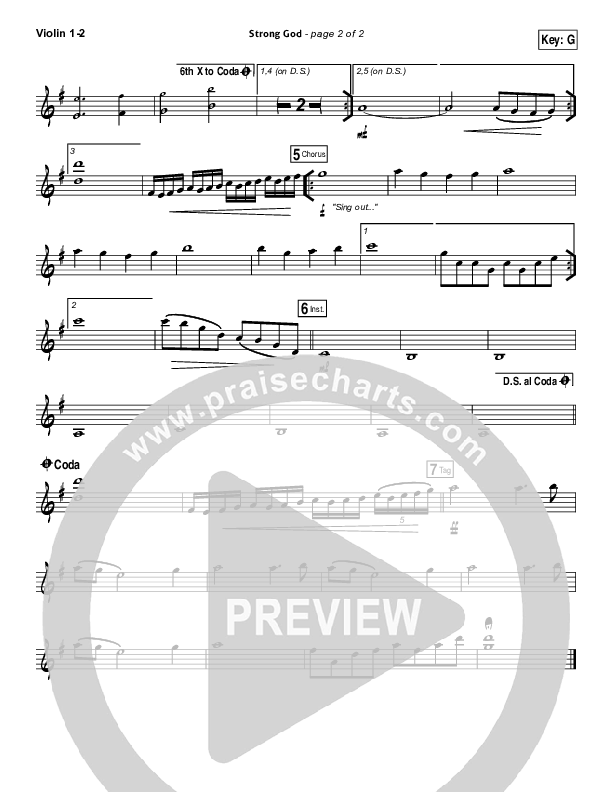 Strong God Violin 1/2 (Vertical Worship)