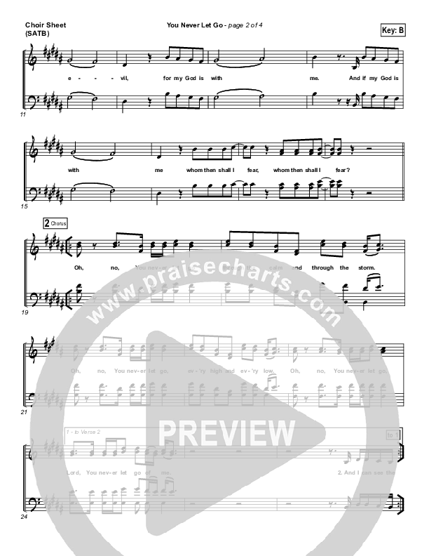 You Never Let Go Choir Vocals (SATB) (Matt Redman / Passion)