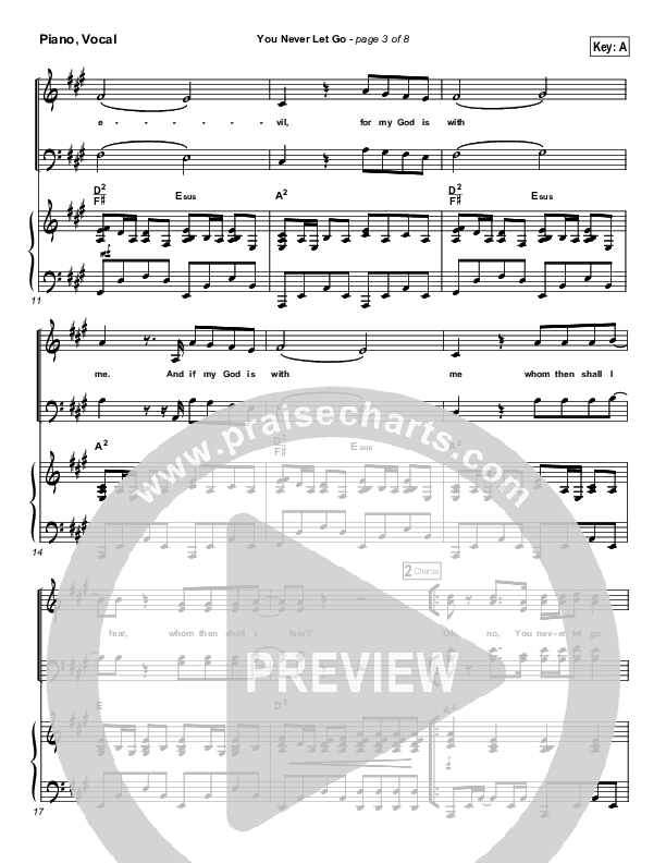 You Never Let Go Piano/Vocal (Matt Redman / Passion)