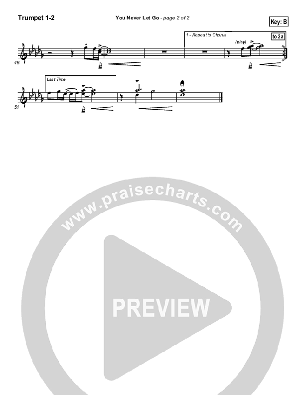 You Never Let Go Trumpet 1,2 (Matt Redman / Passion)