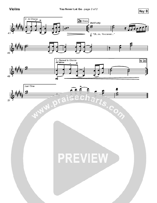 You Never Let Go Violins (Matt Redman / Passion)