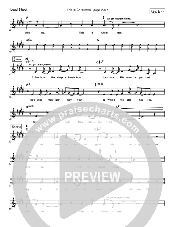 This Is Christmas Lead Sheet (Travis Cottrell)