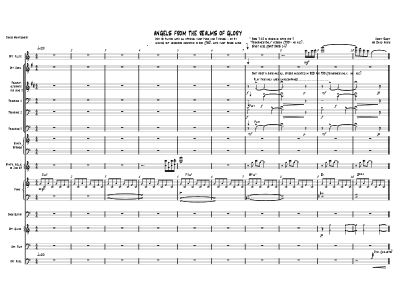 Angels From The Realms Of Glory (Instrumental) Orchestration (David Ayers)